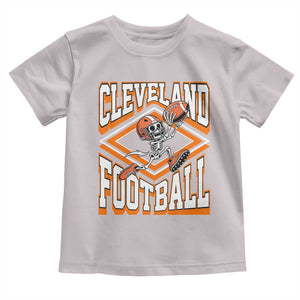 Funny Skeleton Dark Football Toddler T Shirt CFBB Fan Gift TS12 Ice Gray Print Your Wear