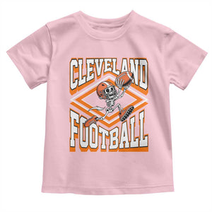 Funny Skeleton Dark Football Toddler T Shirt CFBB Fan Gift TS12 Light Pink Print Your Wear