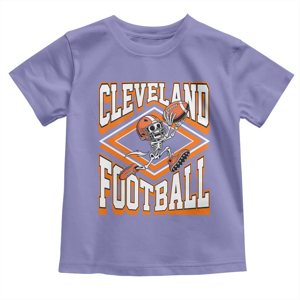 Funny Skeleton Dark Football Toddler T Shirt CFBB Fan Gift TS12 Violet Print Your Wear