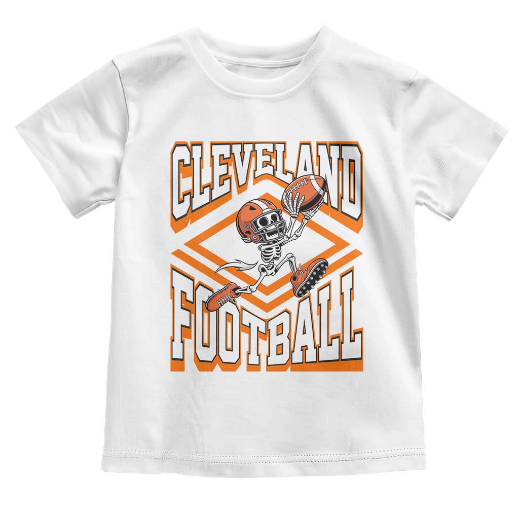 Funny Skeleton Dark Football Toddler T Shirt CFBB Fan Gift TS12 White Print Your Wear