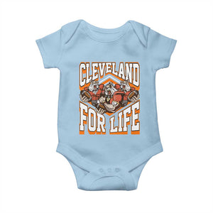 Cleveland For Life Baby Onesie CFBB Fan Gift TS12 Light Blue Print Your Wear