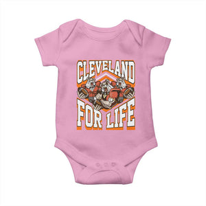 Cleveland For Life Baby Onesie CFBB Fan Gift TS12 Light Pink Print Your Wear