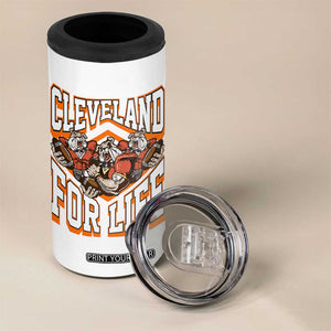 Cleveland For Life 4 in 1 Can Cooler Tumbler CFBB Fan Gift TS12 Print Your Wear