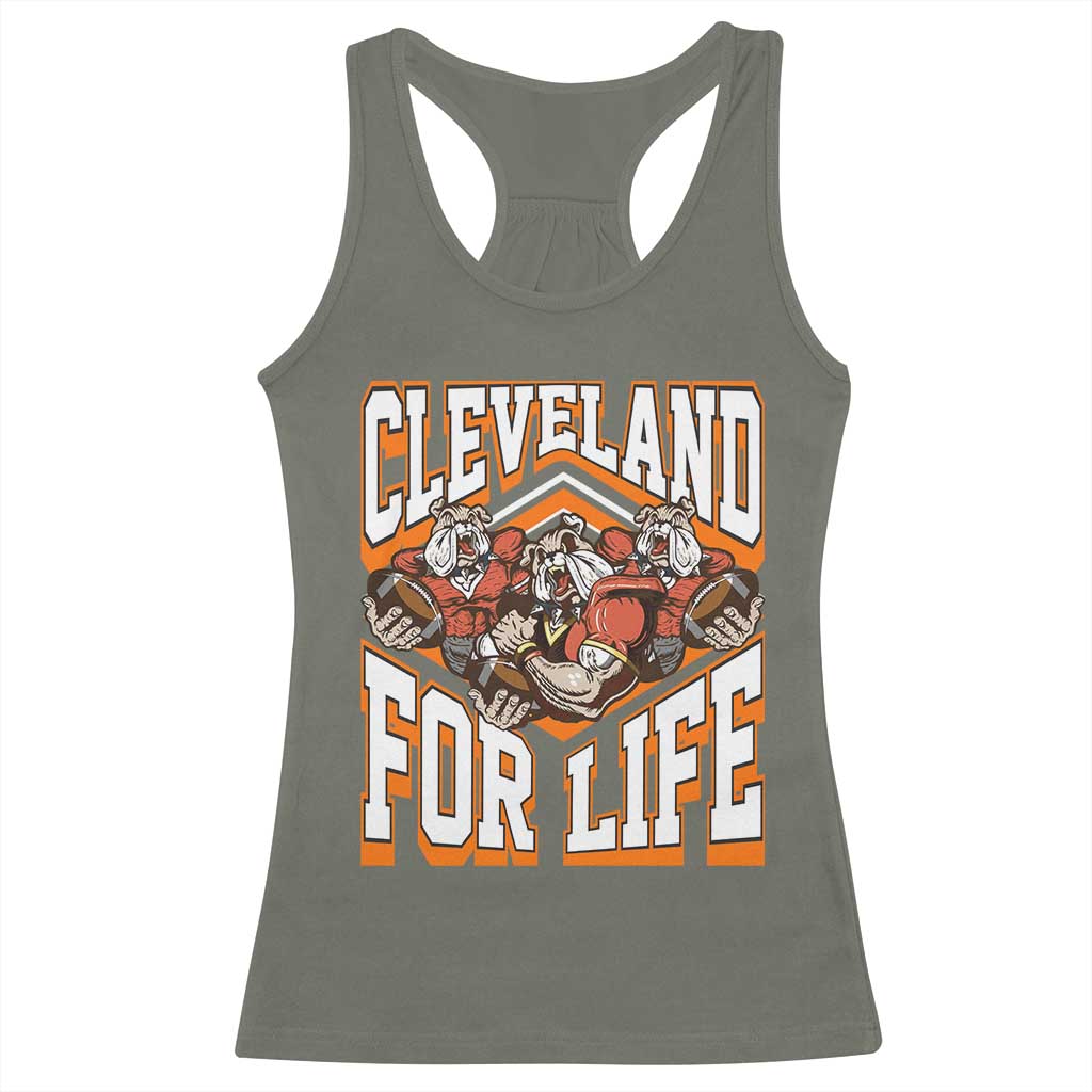 Cleveland For Life Racerback Tank Top CFBB Fan Gift TS12 Military Green Print Your Wear