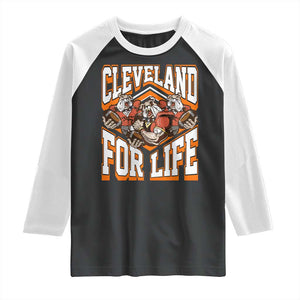 Cleveland For Life Raglan Shirt CFBB Fan Gift TS12 Black White Print Your Wear