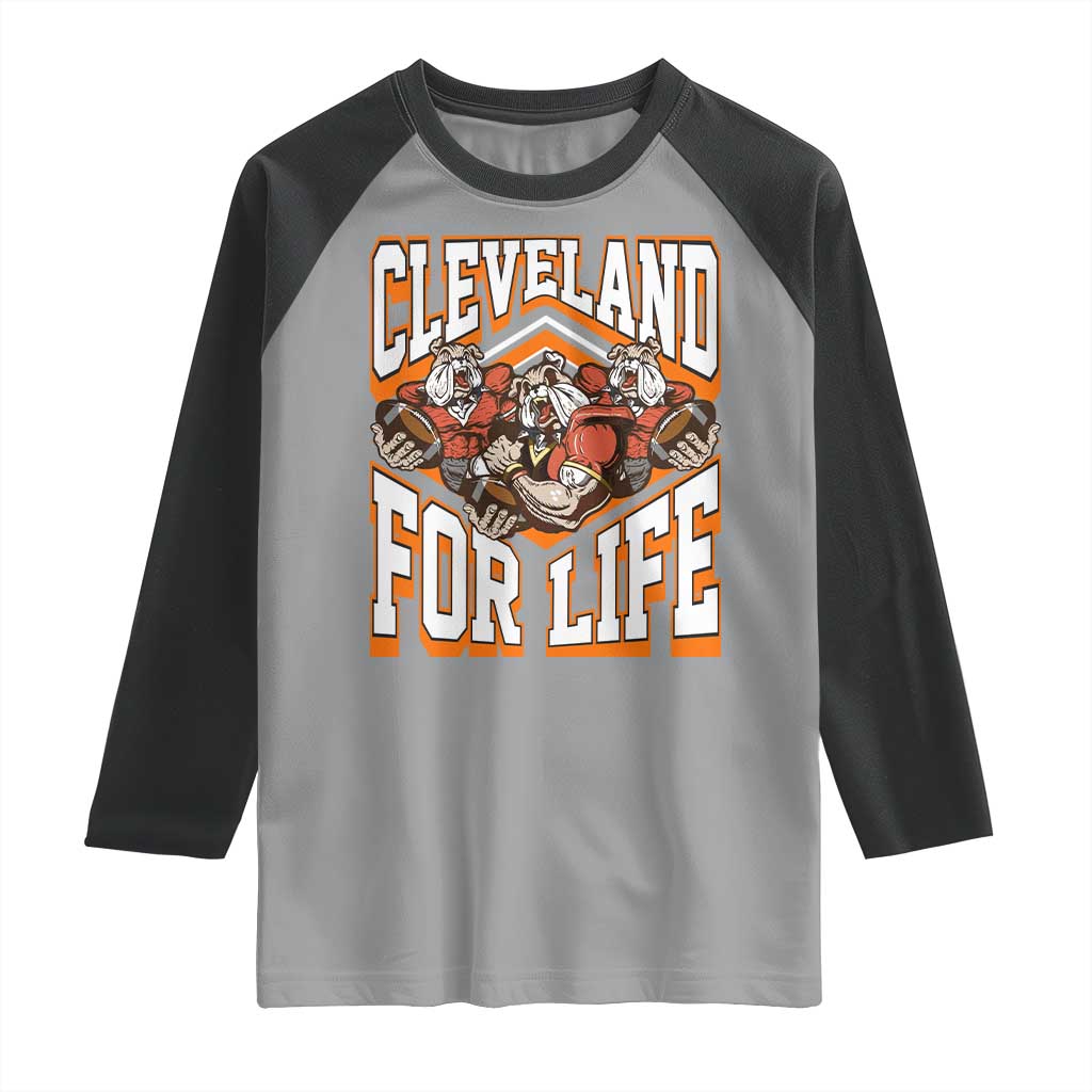 Cleveland For Life Raglan Shirt CFBB Fan Gift TS12 Sport Gray Black Print Your Wear