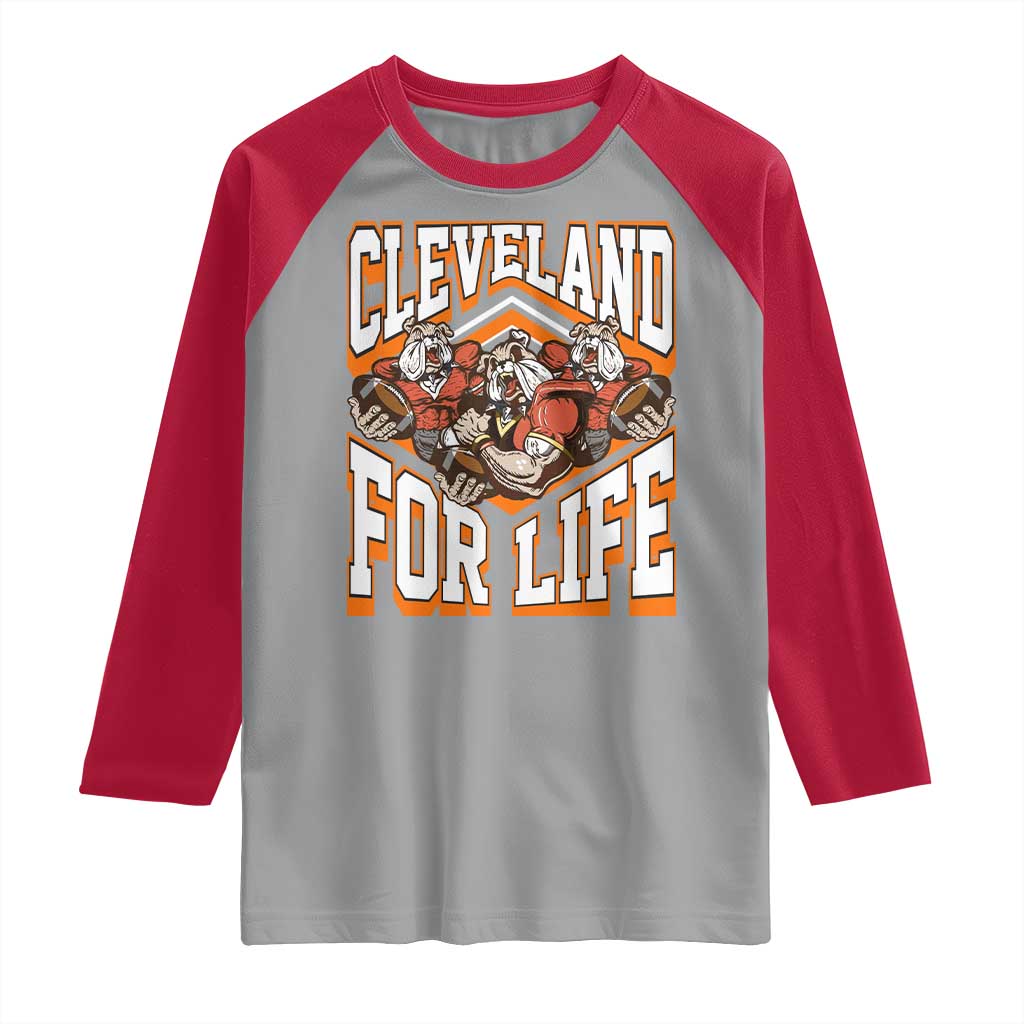 Cleveland For Life Raglan Shirt CFBB Fan Gift TS12 Sport Gray Red Print Your Wear