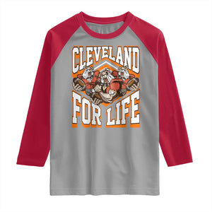 Cleveland For Life Raglan Shirt CFBB Fan Gift TS12 Sport Gray Red Print Your Wear