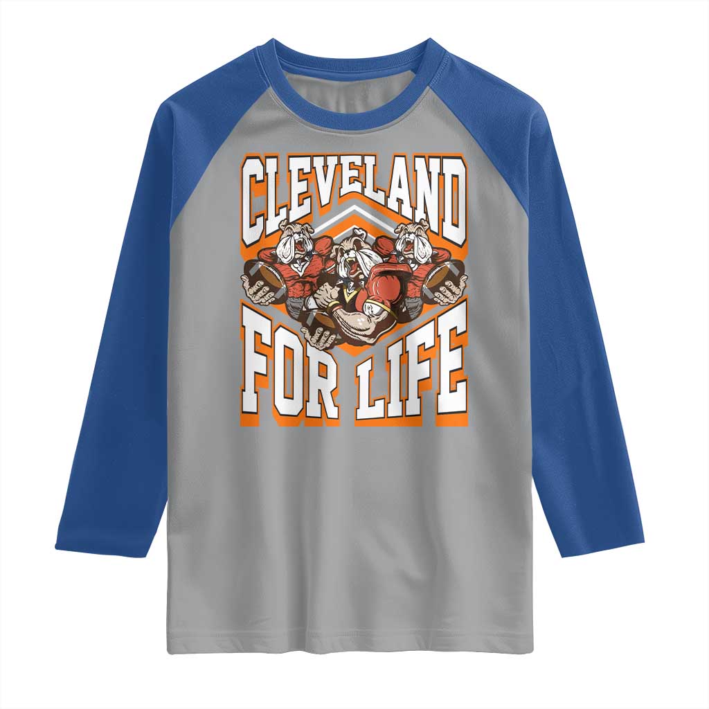 Cleveland For Life Raglan Shirt CFBB Fan Gift TS12 Sport Gray Royal Print Your Wear