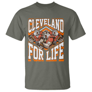 Cleveland For Life T Shirt CFBB Fan Gift TS12 Military Green Print Your Wear
