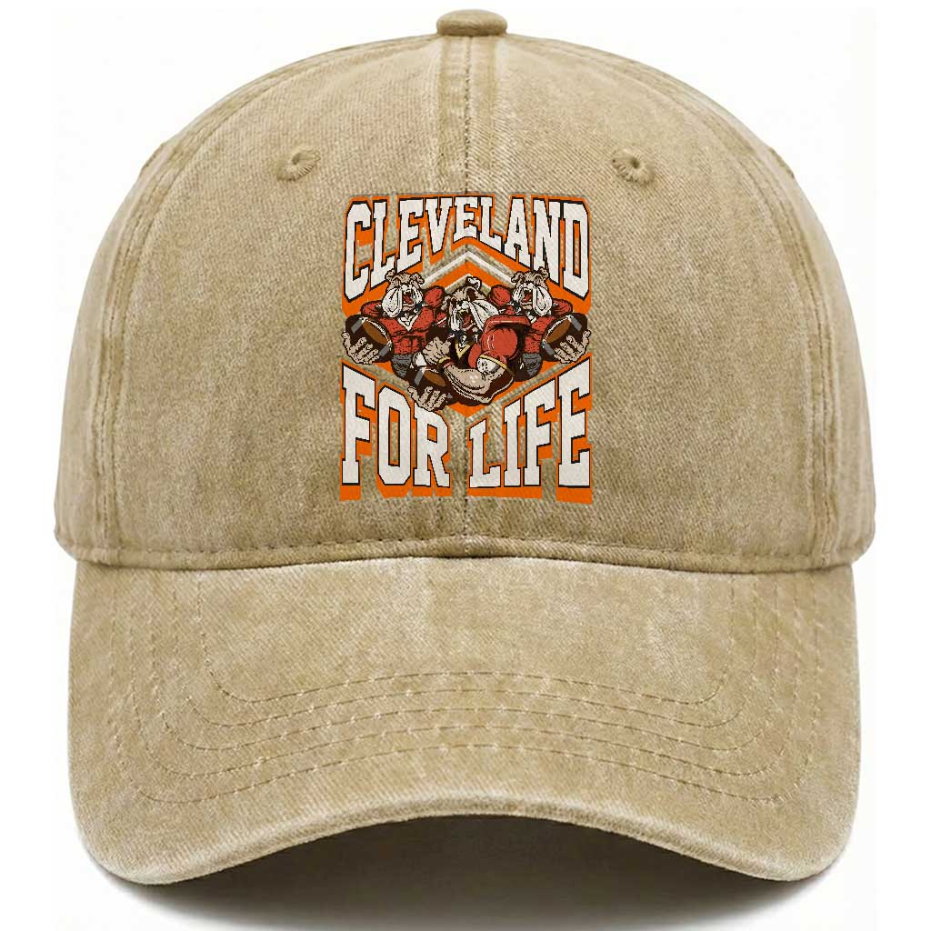 Cleveland For Life Washed Cotton Baseball Cap CFBB Fan Gift TS12 Print Your Wear