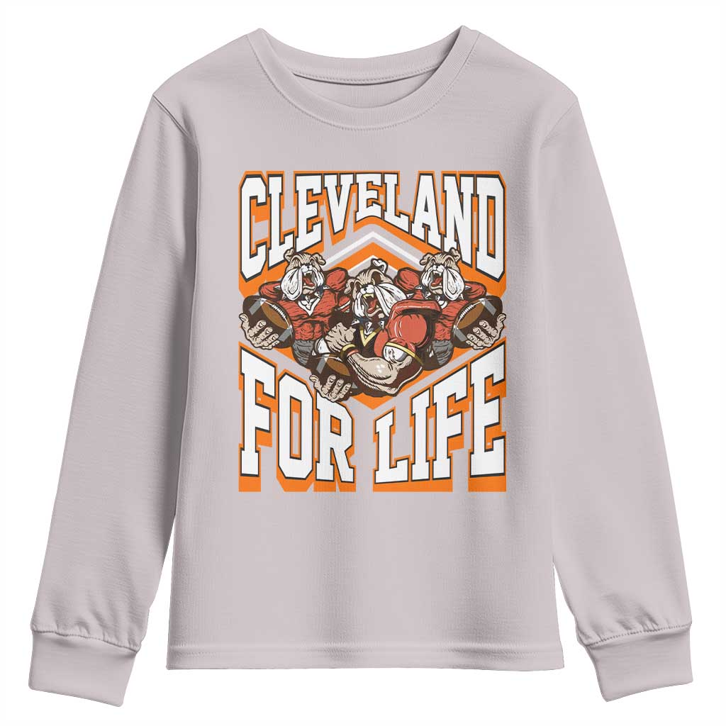 Cleveland For Life Youth Sweatshirt CFBB Fan Gift TS12 Ice Gray Print Your Wear