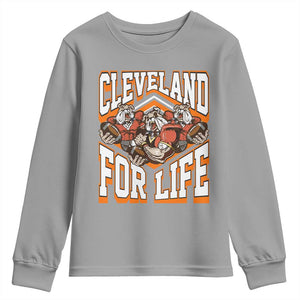 Cleveland For Life Youth Sweatshirt CFBB Fan Gift TS12 Sport Gray Print Your Wear