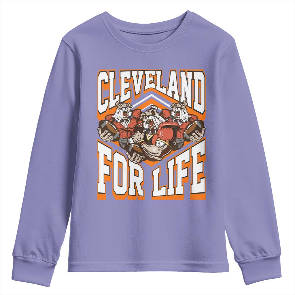 Cleveland For Life Youth Sweatshirt CFBB Fan Gift TS12 Violet Print Your Wear