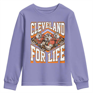 Cleveland For Life Youth Sweatshirt CFBB Fan Gift TS12 Violet Print Your Wear