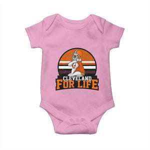 Funny Bulldog Game Day Baby Onesie Cleveland For Life TS12 Light Pink Print Your Wear