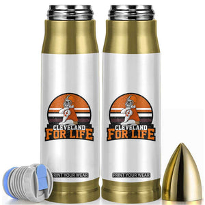 Funny Bulldog Game Day Bullet Tumbler Cleveland For Life TS12 White Print Your Wear