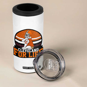 Funny Bulldog Game Day 4 in 1 Can Cooler Tumbler Cleveland For Life TS12 Print Your Wear