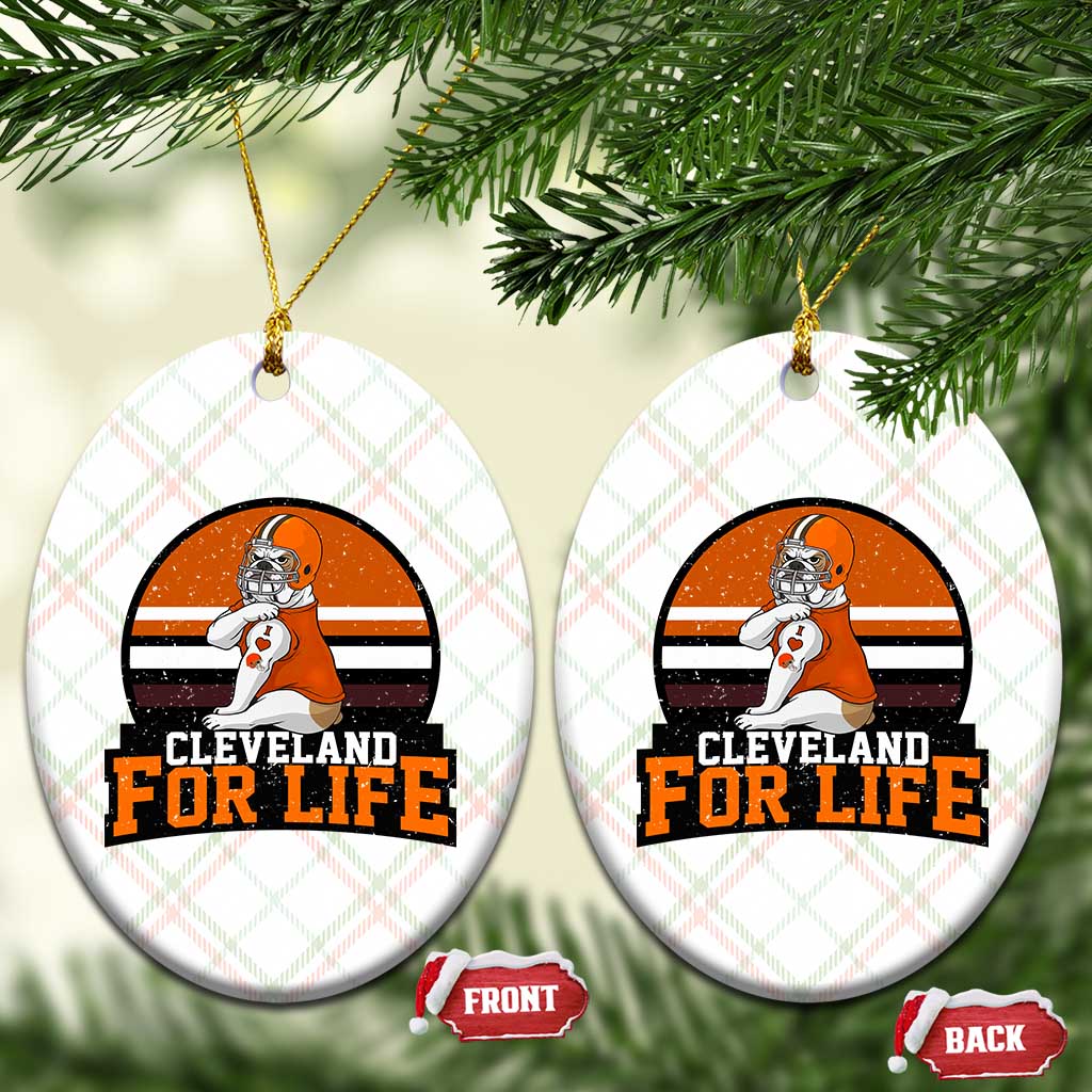 Funny Bulldog Game Day Ceramic Ornament Cleveland For Life TS12 Print Your Wear