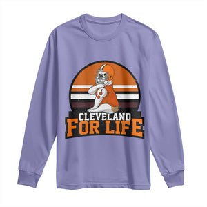 Funny Bulldog Game Day Long Sleeve Shirt Cleveland For Life TS12 Violet Print Your Wear