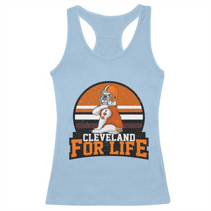 Funny Bulldog Game Day Racerback Tank Top Cleveland For Life TS12 Light Blue Print Your Wear