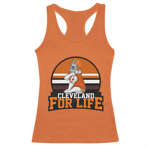Funny Bulldog Game Day Racerback Tank Top Cleveland For Life TS12 Orange Print Your Wear