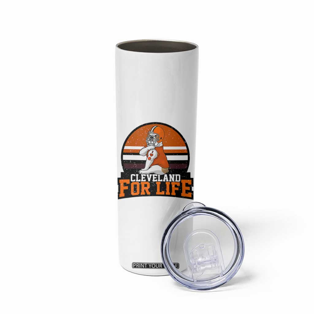 Funny Bulldog Game Day Skinny Tumbler Cleveland For Life TS12 Print Your Wear