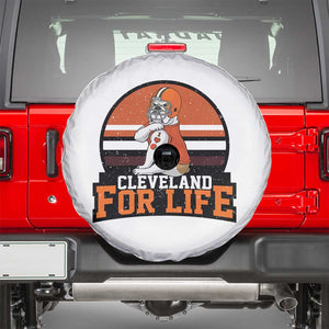 Funny Bulldog Game Day Spare Tire Cover Cleveland For Life TS12 White Print Your Wear