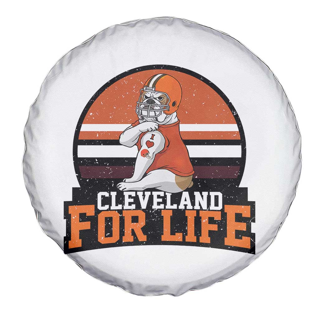 Funny Bulldog Game Day Spare Tire Cover Cleveland For Life TS12 Print Your Wear