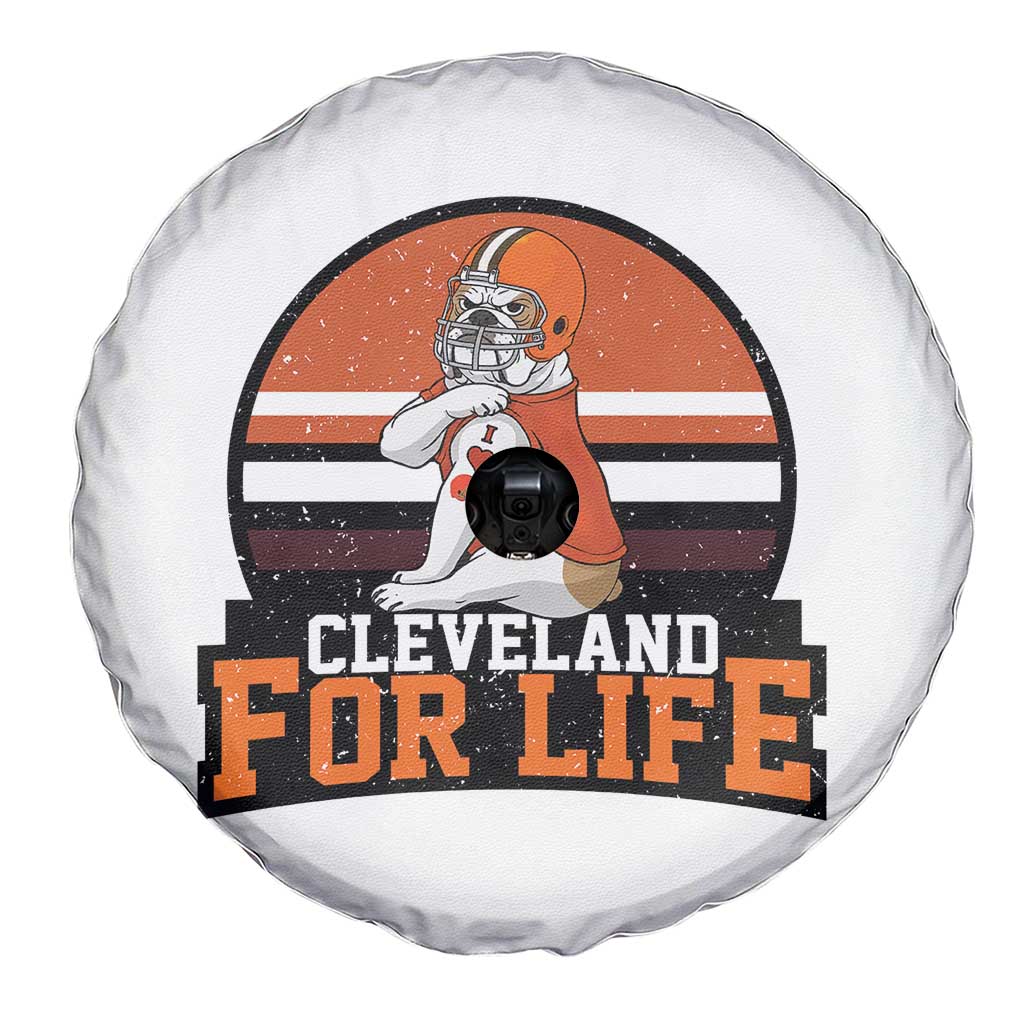 Funny Bulldog Game Day Spare Tire Cover Cleveland For Life TS12 Print Your Wear