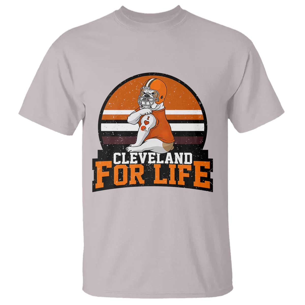 Funny Bulldog Game Day T Shirt Cleveland For Life TS12 Ice Gray Print Your Wear