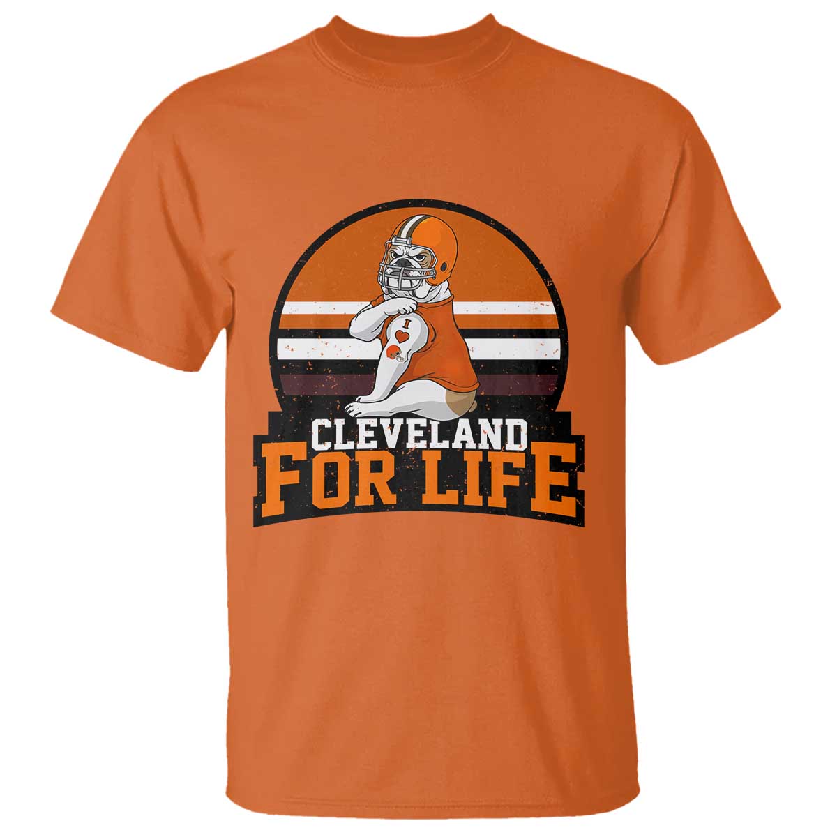 Funny Bulldog Game Day T Shirt Cleveland For Life TS12 Orange Print Your Wear