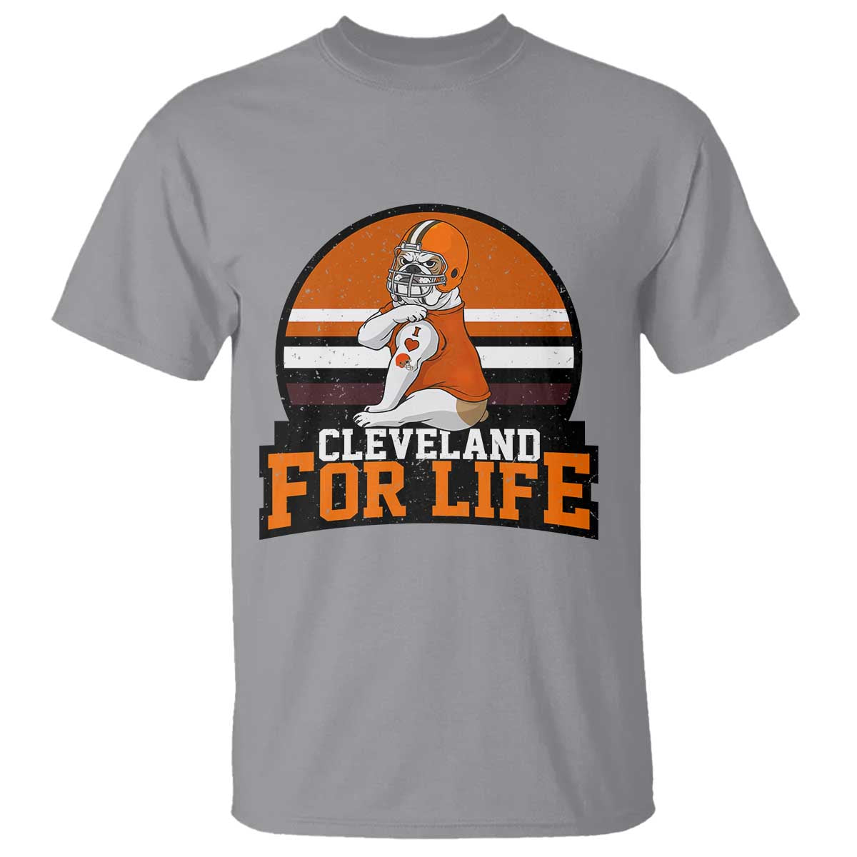 Funny Bulldog Game Day T Shirt Cleveland For Life TS12 Sport Gray Print Your Wear