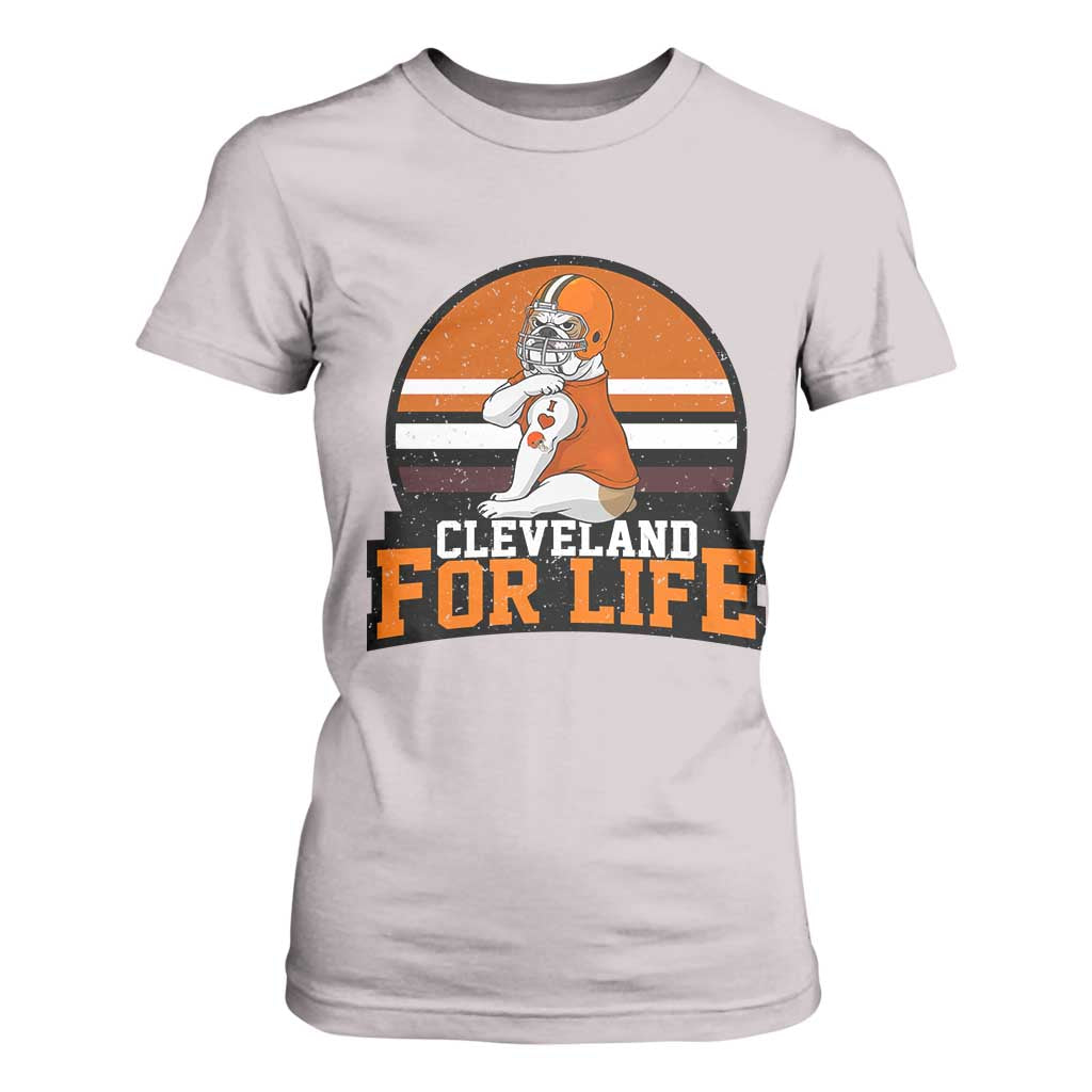 Funny Bulldog Game Day T Shirt For Women Cleveland For Life TS12 Ice Gray Print Your Wear