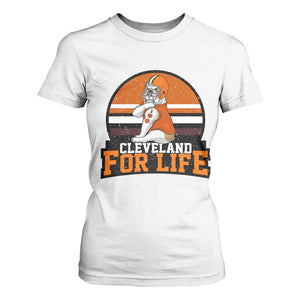 Funny Bulldog Game Day T Shirt For Women Cleveland For Life TS12 White Print Your Wear