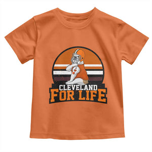 Funny Bulldog Game Day Toddler T Shirt Cleveland For Life TS12 Orange Print Your Wear