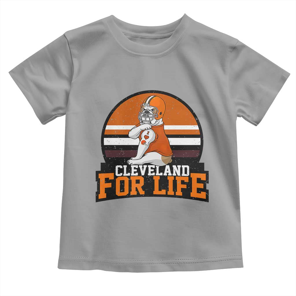 Funny Bulldog Game Day Toddler T Shirt Cleveland For Life TS12 Sport Gray Print Your Wear