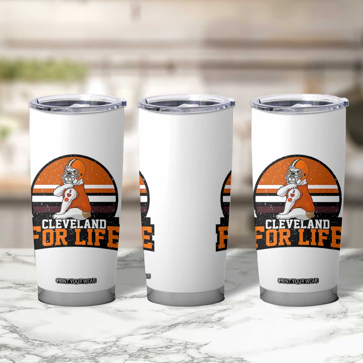Funny Bulldog Game Day Tumbler Cup Cleveland For Life TS12 Print Your Wear