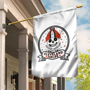 Funny Skeleton Dark Football Lover Garden Flag Cleveland For Life TS12 Print Your Wear