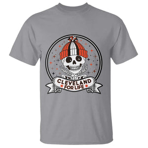 Funny Skeleton Dark Football Lover T Shirt Cleveland For Life TS12 Sport Gray Print Your Wear