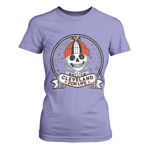 Funny Skeleton Dark Football Lover T Shirt For Women Cleveland For Life TS12 Violet Print Your Wear