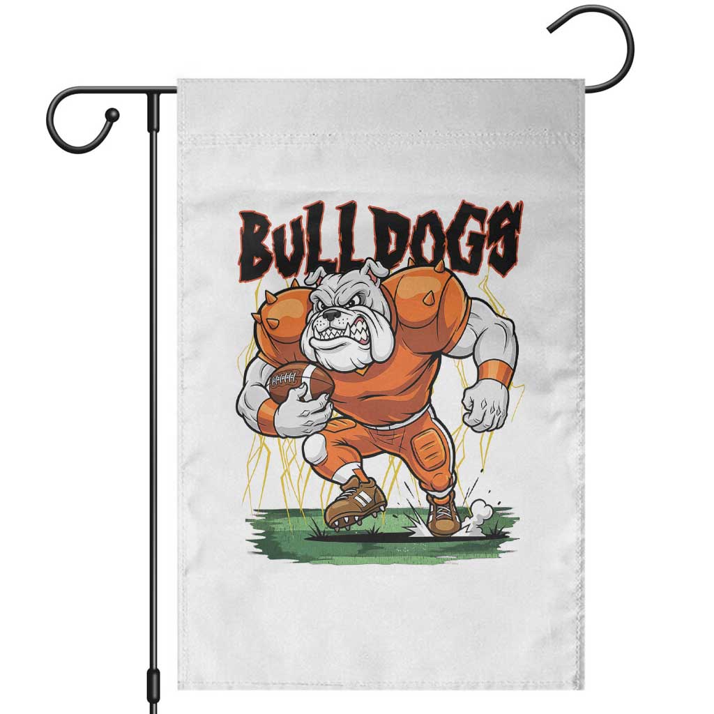 Funny Bulldog Playing Football Garden Flag Game Day Dog Lover TS12 Black Print Your Wear