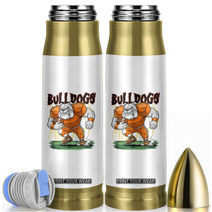 Funny Bulldog Playing Football Bullet Tumbler Game Day Dog Lover TS12 White Print Your Wear