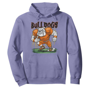 Funny Bulldog Playing Football Hoodie Game Day Dog Lover TS12 Violet Print Your Wear