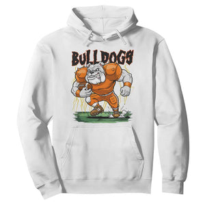 Funny Bulldog Playing Football Hoodie Game Day Dog Lover TS12 White Print Your Wear