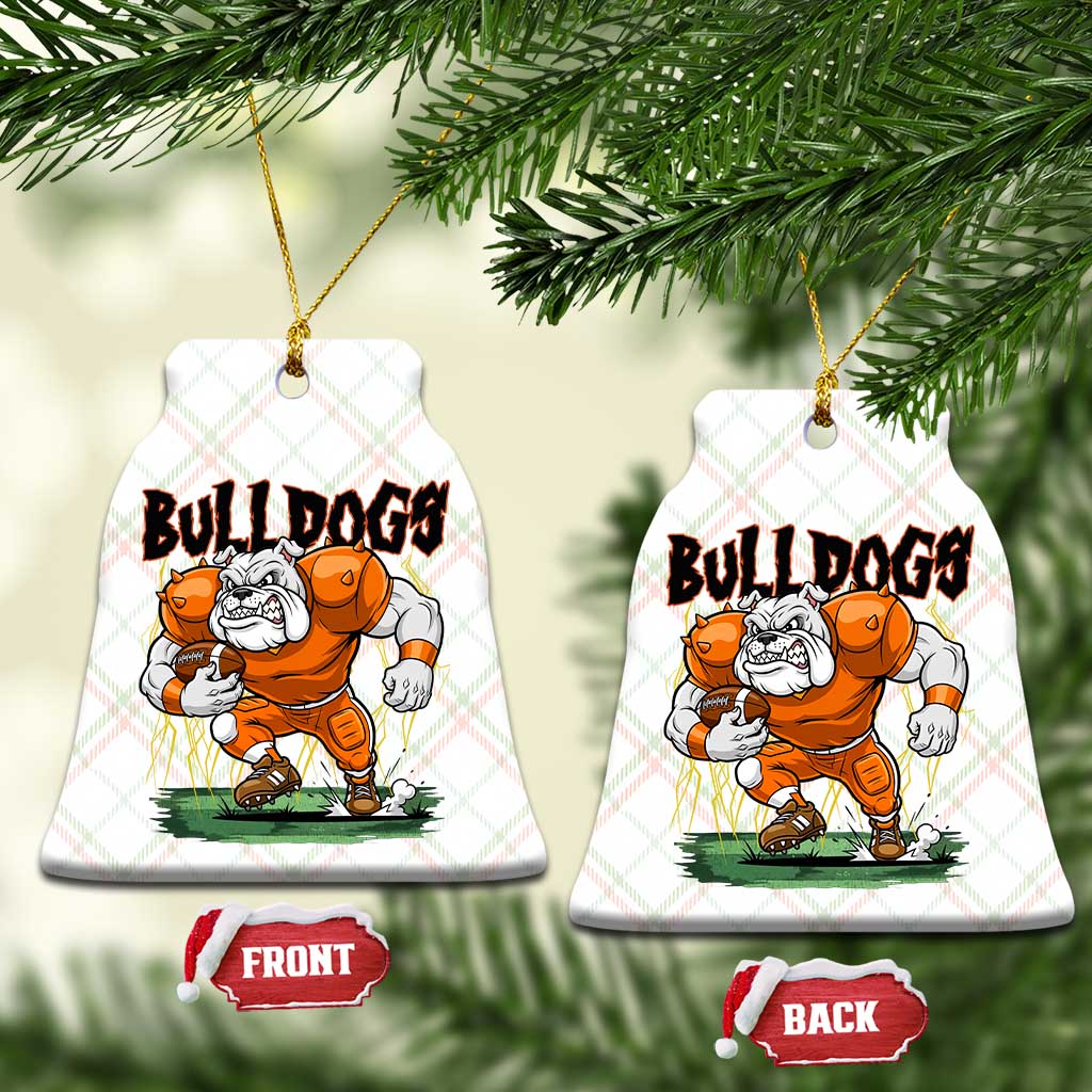 Funny Bulldog Playing Football Ceramic Ornament Game Day Dog Lover TS12 Print Your Wear