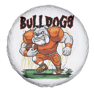 Funny Bulldog Playing Football Spare Tire Cover Game Day Dog Lover TS12 Print Your Wear