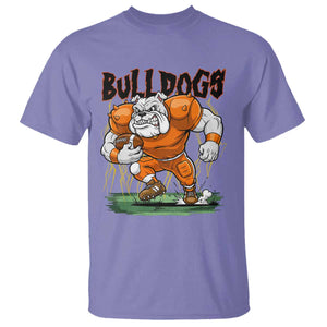 Funny Bulldog Playing Football T Shirt Game Day Dog Lover TS12 Violet Print Your Wear