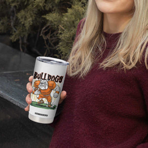Funny Bulldog Playing Football Tumbler Cup Game Day Dog Lover TS12 Print Your Wear