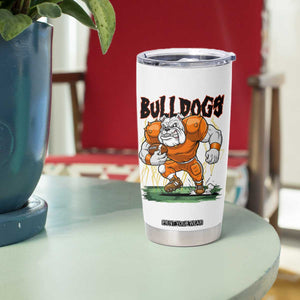 Funny Bulldog Playing Football Tumbler Cup Game Day Dog Lover TS12 Print Your Wear